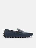 PEDRO Steven Leather Horsebit Driving Shoes - Navy