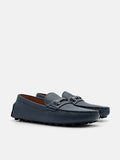PEDRO Steven Leather Horsebit Driving Shoes - Navy