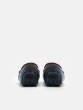 PEDRO Steven Leather Horsebit Driving Shoes - Navy