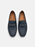 PEDRO Steven Leather Horsebit Driving Shoes - Navy