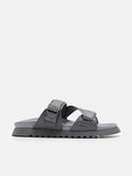 PEDRO Nylon Strap Sandals- Dark Grey