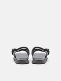 PEDRO Nylon Strap Sandals- Dark Grey