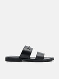 PEDRO- Steven Horsebit Slide Sandals Black