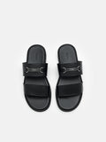 PEDRO- Steven Horsebit Slide Sandals Black