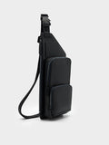 PEDRO Leather Sling Pouch-Black