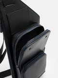 PEDRO Leather Sling Pouch-Black