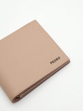 PEDRO Leather Bi-Fold Flip Wallet-Taupe
