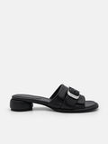 PEDRO Helix Heel Sandals - Black