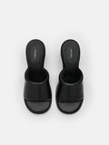 PEDRO Meissa Leather Heel Sandals-Black