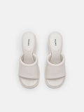 PEDRO Meissa Leather Heel Sandals-Chalk