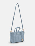 PEDRO Icon Raffia Mini Bucket Bag-Blue