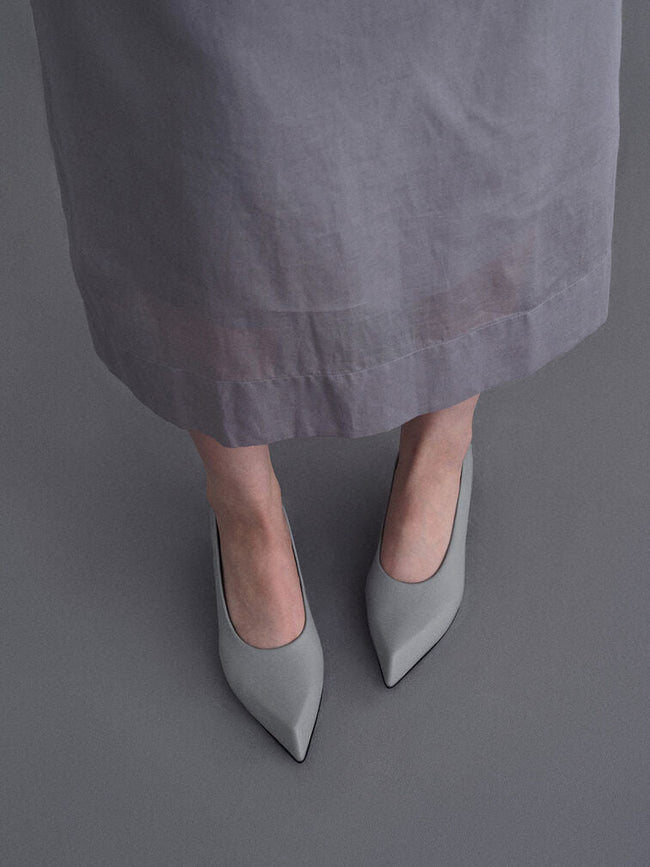 CHARLES & KEITH Women Lorde Blade-Heel Pointed-Toe Pumps_Grey