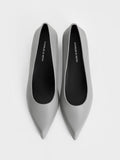 CHARLES & KEITH Women Lorde Blade-Heel Pointed-Toe Pumps_Grey