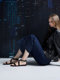 CHARLES & KEITH Crossover-Strap Square-Toe Sandals_Black