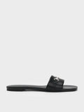 CHARLES & KEITH Leslie Slide Sandals_Black