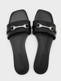 CHARLES & KEITH Leslie Slide Sandals_Black