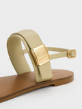 CHARLES & KEITH Yvette Double-Strap Sandals_Green