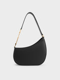 CHARLES & KEITH Women Agatha Chain-Strap Shoulder Bag_Black