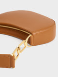 CHARLES & KEITH Women Agatha Chain-Strap Shoulder Bag_Chocolate