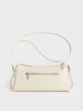 CHARLES & KEITH Rachel Elongated Front-Pocket Chain-Handle Bag_Cream