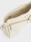 CHARLES & KEITH Rachel Elongated Front-Pocket Chain-Handle Bag_Cream