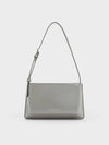 CHARLES & KEITH Structured Boxy Shoulder Bag_Grey