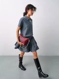CHARLES & KEITH Duo Quilted Slouchy Hobo Bag_Burgundy