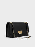 CHARLES & KEITH Everline Braided-Strap Shoulder Bag_Black