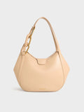CHARLES & KEITH Kora Metallic-Accent Tote Bag_Beige