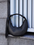CHARLES & KEITH Mini Toni Knotted Crescent Hobo Bag_Noir