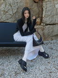 CHARLES & KEITH Women Atwood Chain Elongated Shoulder Bag -Noir