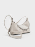 CHARLES & KEITH Women Atwood Chain Shoulder Bag_Shell Grey