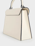 CHARLES & KEITH Samantha Envelope Top Handle Bag_Cream