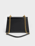 CHARLES & KEITH Samantha Envelope Chain-Handle Bag_Black