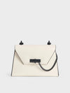 CHARLES & KEITH Samantha Envelope Chain-Handle Bag_Cream