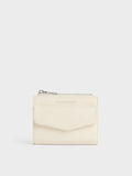CHARLES & KEITH Rachel Front-Pocket Top-Zip Wallet_Cream