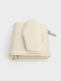 CHARLES & KEITH Rachel Front-Pocket Top-Zip Wallet_Cream