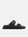 PEDRO Icon Slide Sandals - Dark Brown