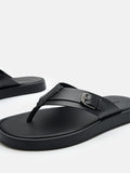 PEDRO Buckle Thong Sandals - Black