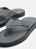PEDRO Buckle Thong Sandals - Dark Grey