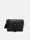 PEDRO Icon Leather Messenger Bag - Black