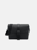 PEDRO Icon Leather Messenger Bag - Black