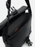 PEDRO Icon Leather Messenger Bag - Black