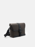 PEDRO Icon Leather Messenger Bag - Dark Brown