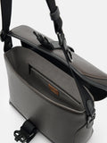 PEDRO Icon Leather Messenger Bag - Dark Brown