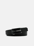 PEDRO Saffiano Leather Automatic Belt - Black