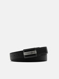 PEDRO Embossed Leather Reversible Tang Belt - Black