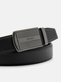 PEDRO Embossed Leather Automatic Belt - Black