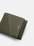 PEDRO Leather Bi-Fold Wallet with Insert-Military Green