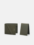 PEDRO Leather Bi-Fold Wallet with Insert-Military Green